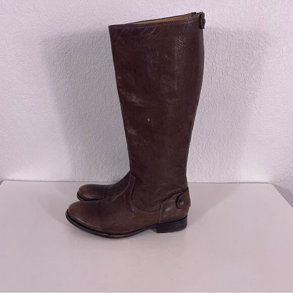 Frye Brown Leather Tall Riding Boots - Picture 1 of 8
